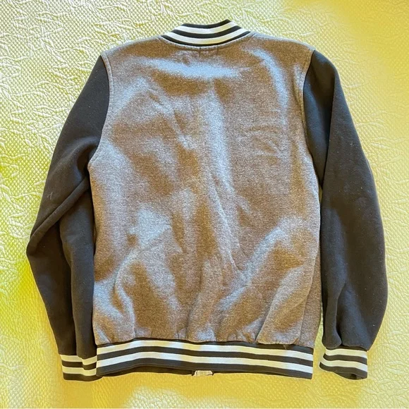 NOS London England Varsity Jacket Black & Gray Size M